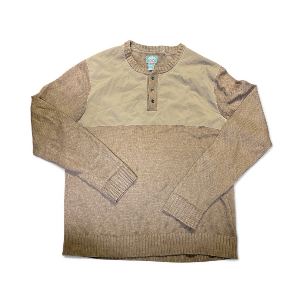 St. John's Bay Men's Beige and Tan Crewneck Sweater